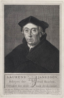 KG 06992
<br/>
Portret Laurens Jansz. Koster
<br/>
<em>Houbraken, Jacob (1698-1780)</em>